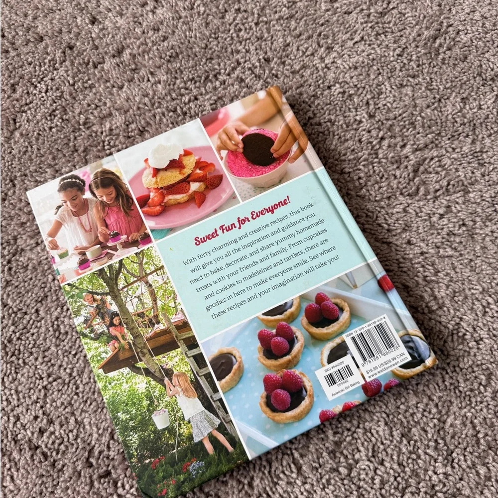 Williams Sonoma x American Girl hardcover Baking Cookbook - Pink cupcake cover